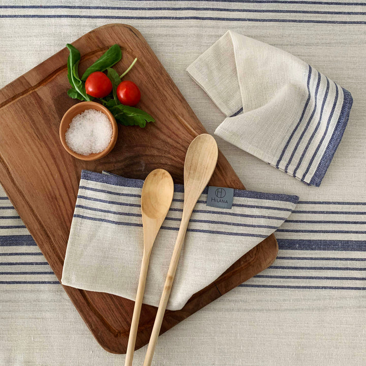 Recycled Cotton Tablecloth &amp; Napkin Set, Taupe, 13 Ct.