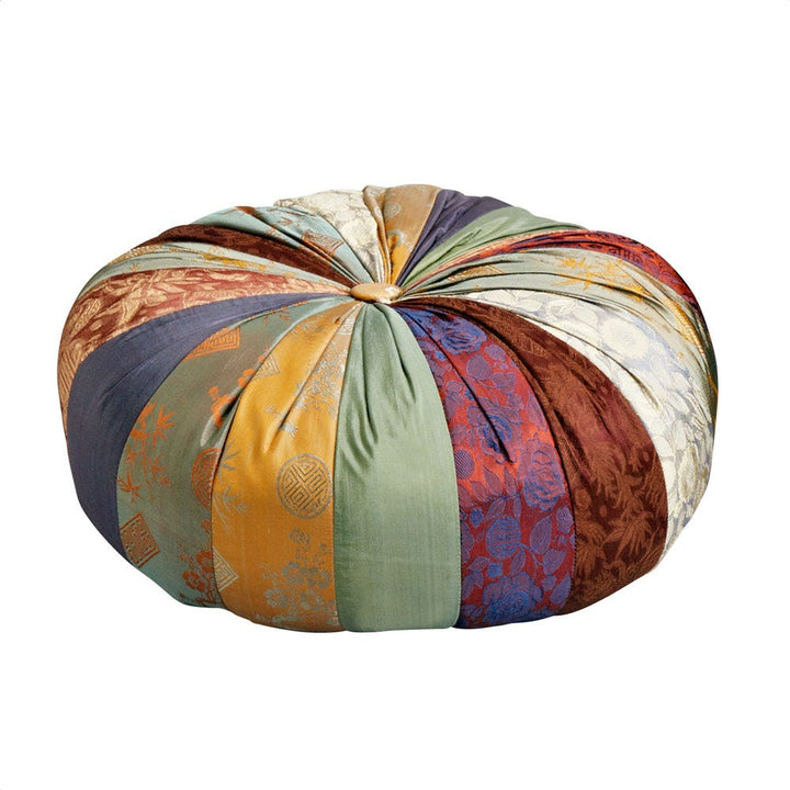 Handcrafted Silk &amp; Kapok Yoga Meditation Pillow