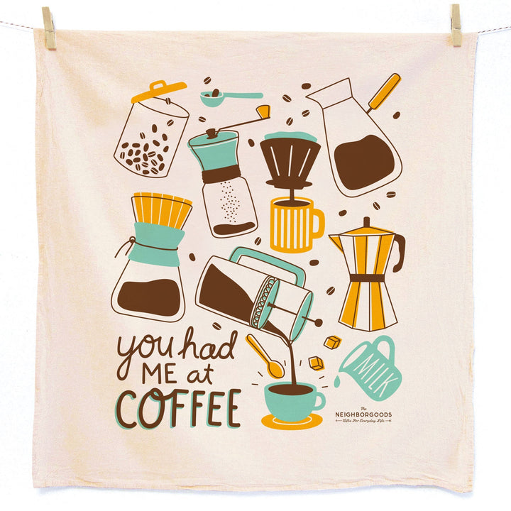 Organic Cotton Hand Screen-Printed Dish Towel, 24" x 26"