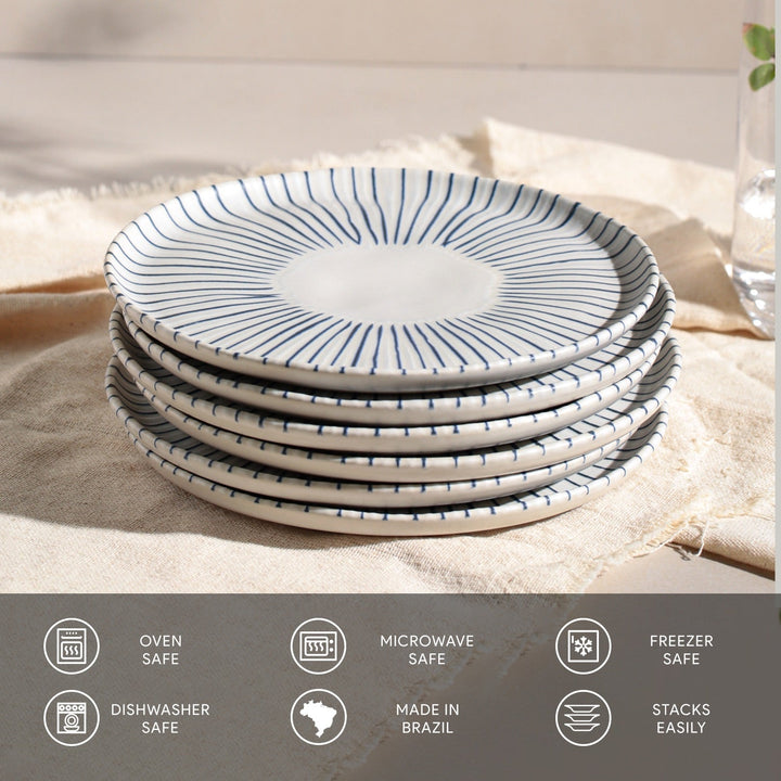 Non-Toxic Porcelain Dessert Dinnerware Set, 6 Ct.