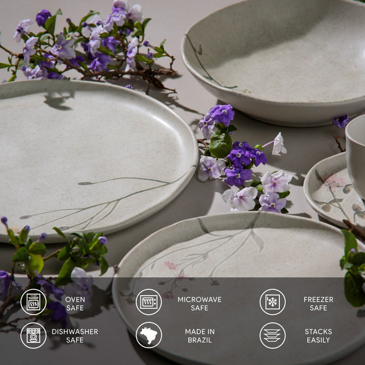 Non-Toxic Porcelain Dessert Dinnerware Set, 6 Ct.