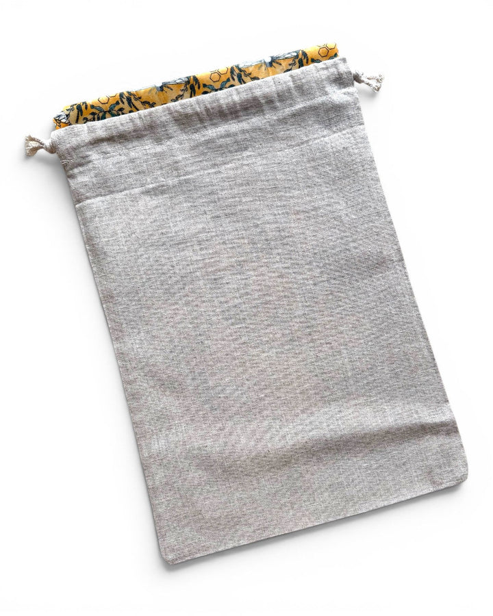 Beeswax Linen Bread Food Storage Bag, 12" x 16"