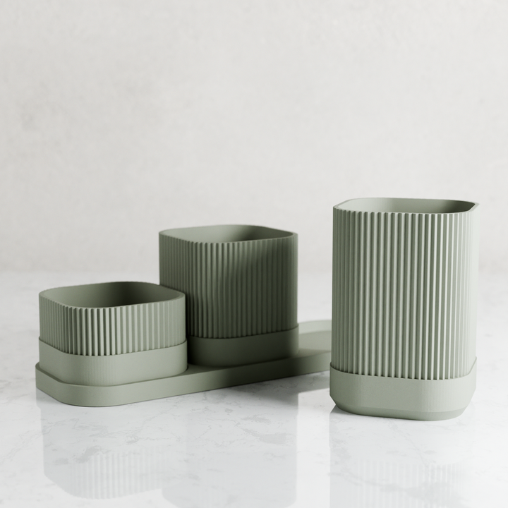 Handcrafted Minimalist Pencil Holder Set, 3 Ct.