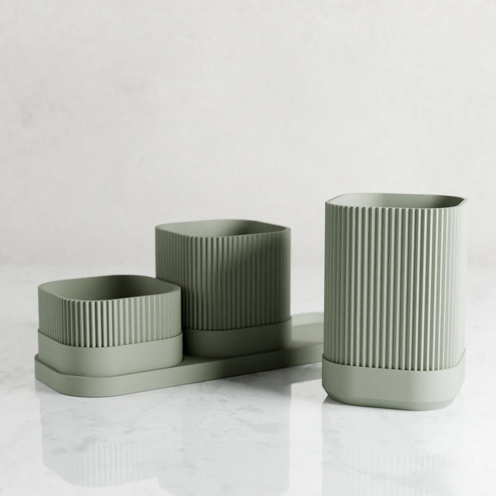 Minimalist Ceramic Pencil Holder Set