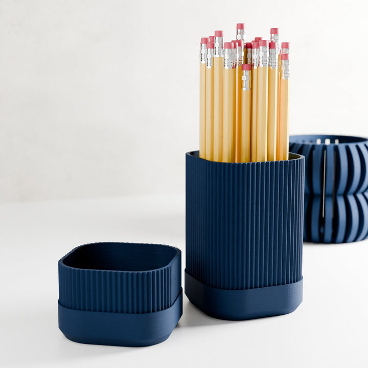 Handcrafted Minimalist Pencil Holder Set, 3 Ct.