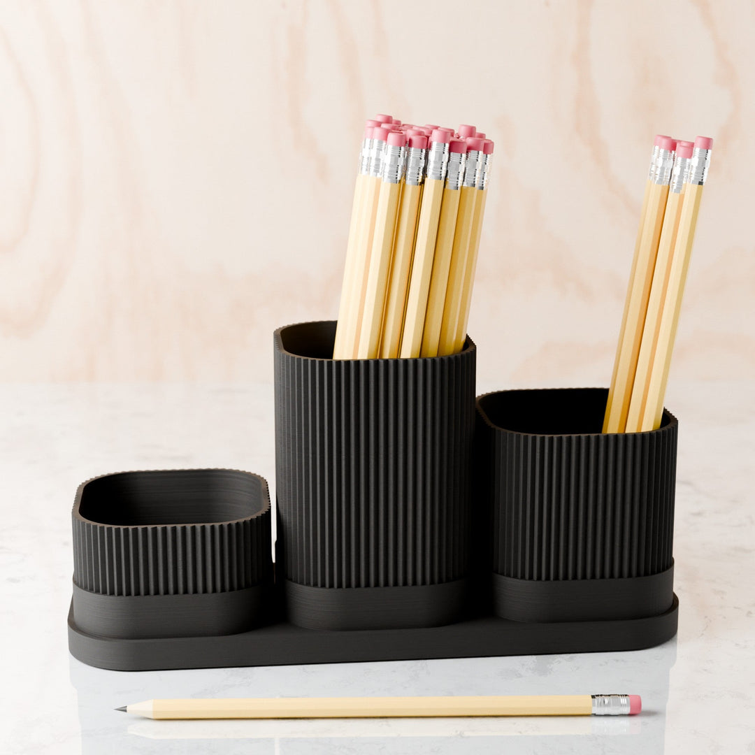 Handcrafted Minimalist Pencil Holder Set, 3 Ct.