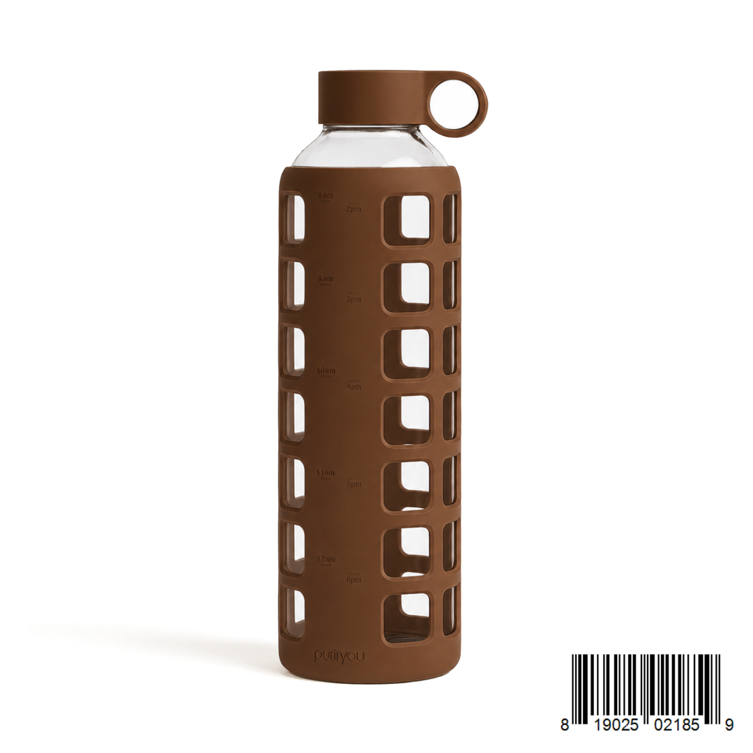 Wide-Mouth Glass Water Bottle