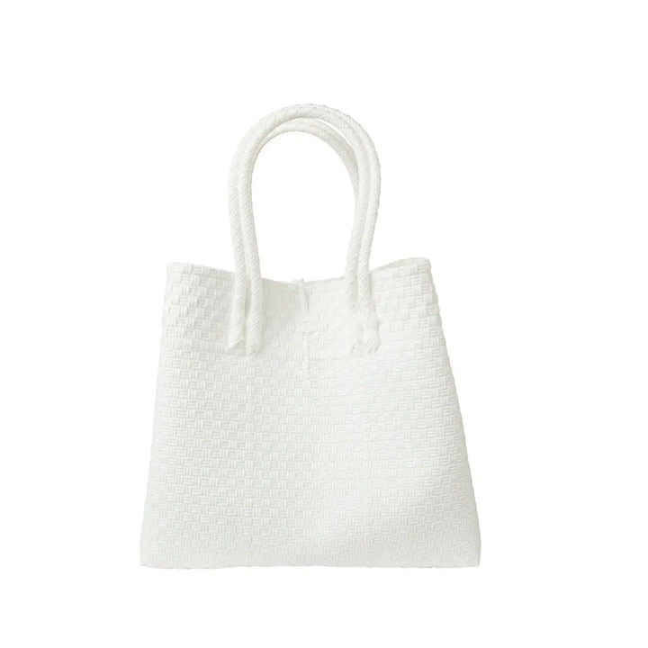 Handwoven Recycled Plastic Maxi Tote, 13.5" x 14"