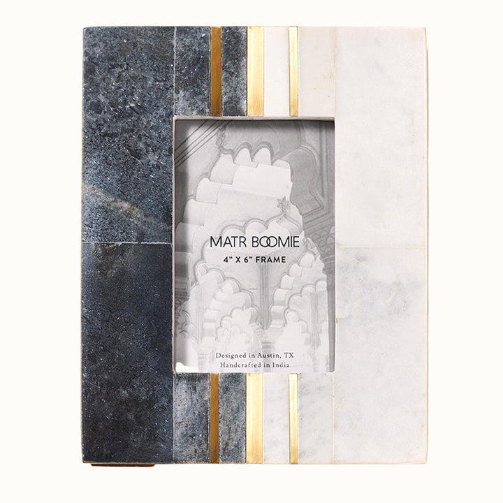 Handcrafted Marble Picture Frame, 4" x 6"