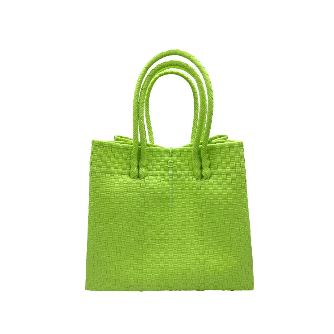 Handwoven Recycled Plastic Maxi Tote, 13.5" x 14"