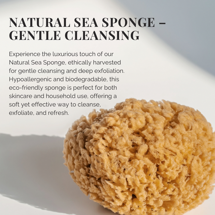 Biodegradable Natural Sea Sponge, Hypoallergenic