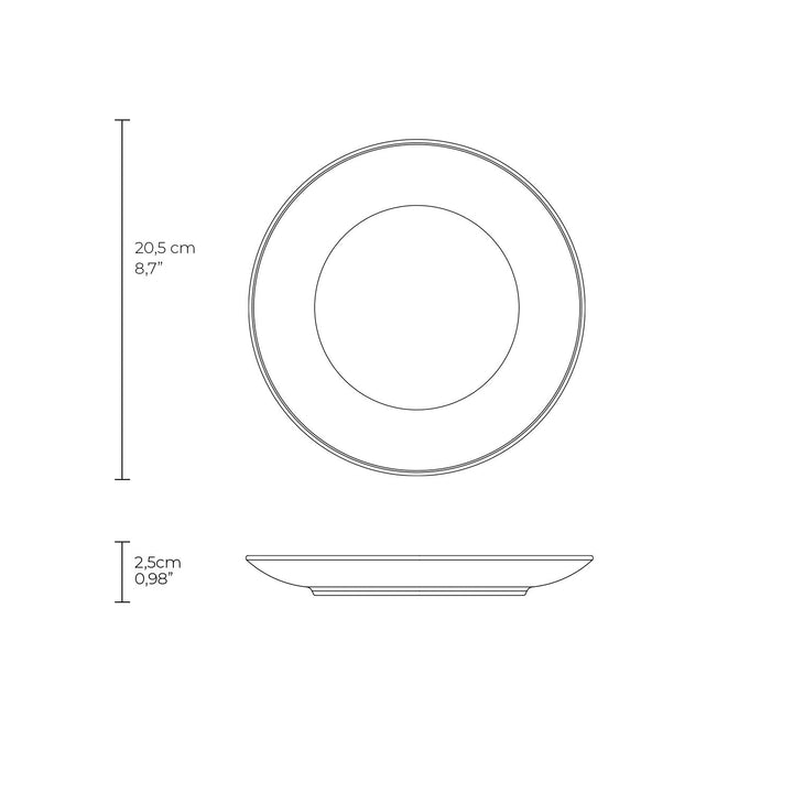 Non-Toxic Porcelain Dessert Dinnerware Set, 6 Ct.