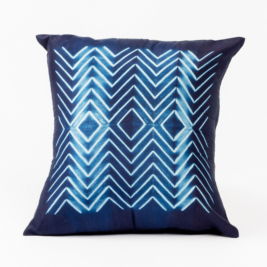 Handcrafted Shibori 60GSM Silk Throw Pillow, 20"