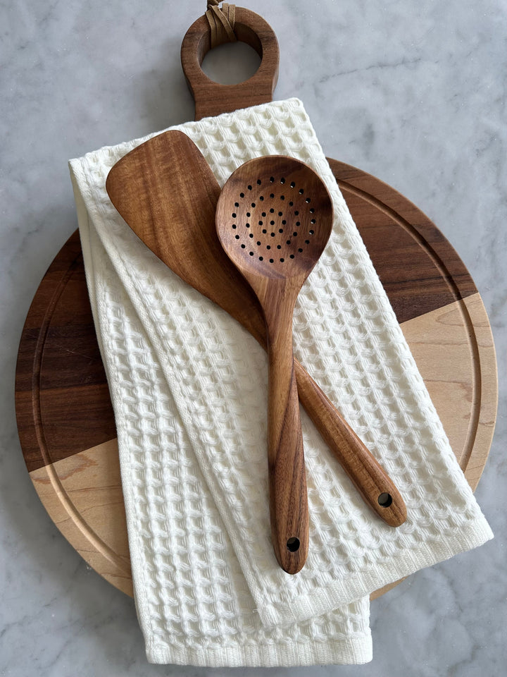Natural Teak Wood Kitchen Utensil Set, 4 Ct.