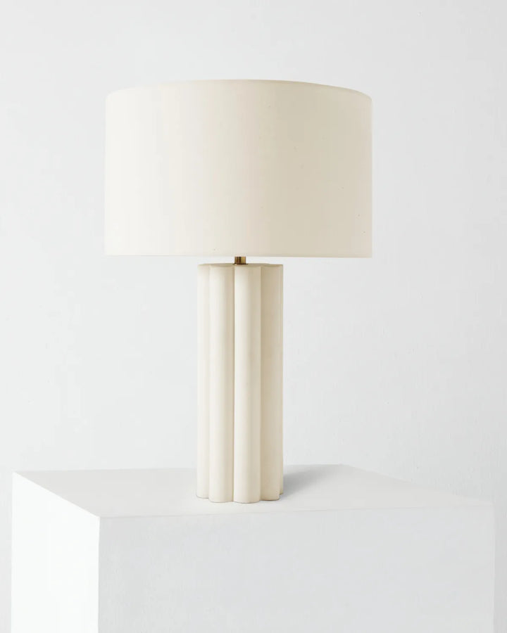 Fluted Ceramic Table Lamp