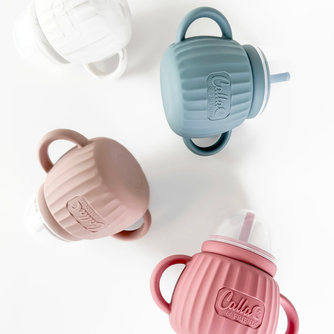 Non-Toxic Silicone Toddler Sippy Cup with Handles, 7 oz.