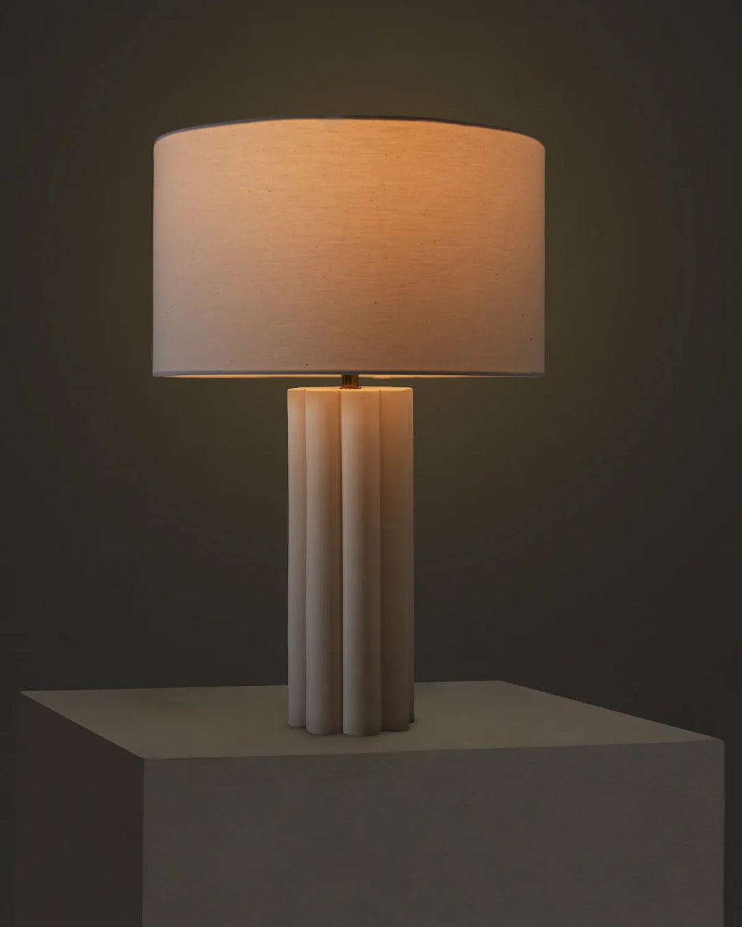 Fluted Ceramic Table Lamp