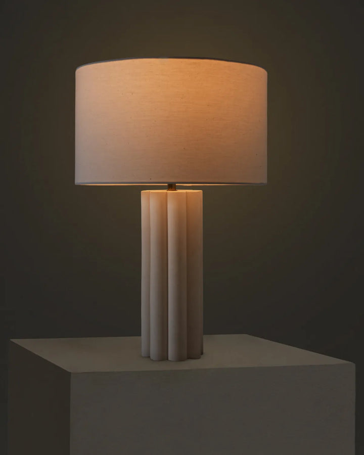 Fluted Ceramic Table Lamp