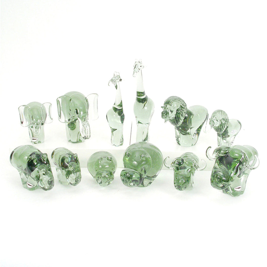 Handcrafted Recycled Glass Elephant Decor