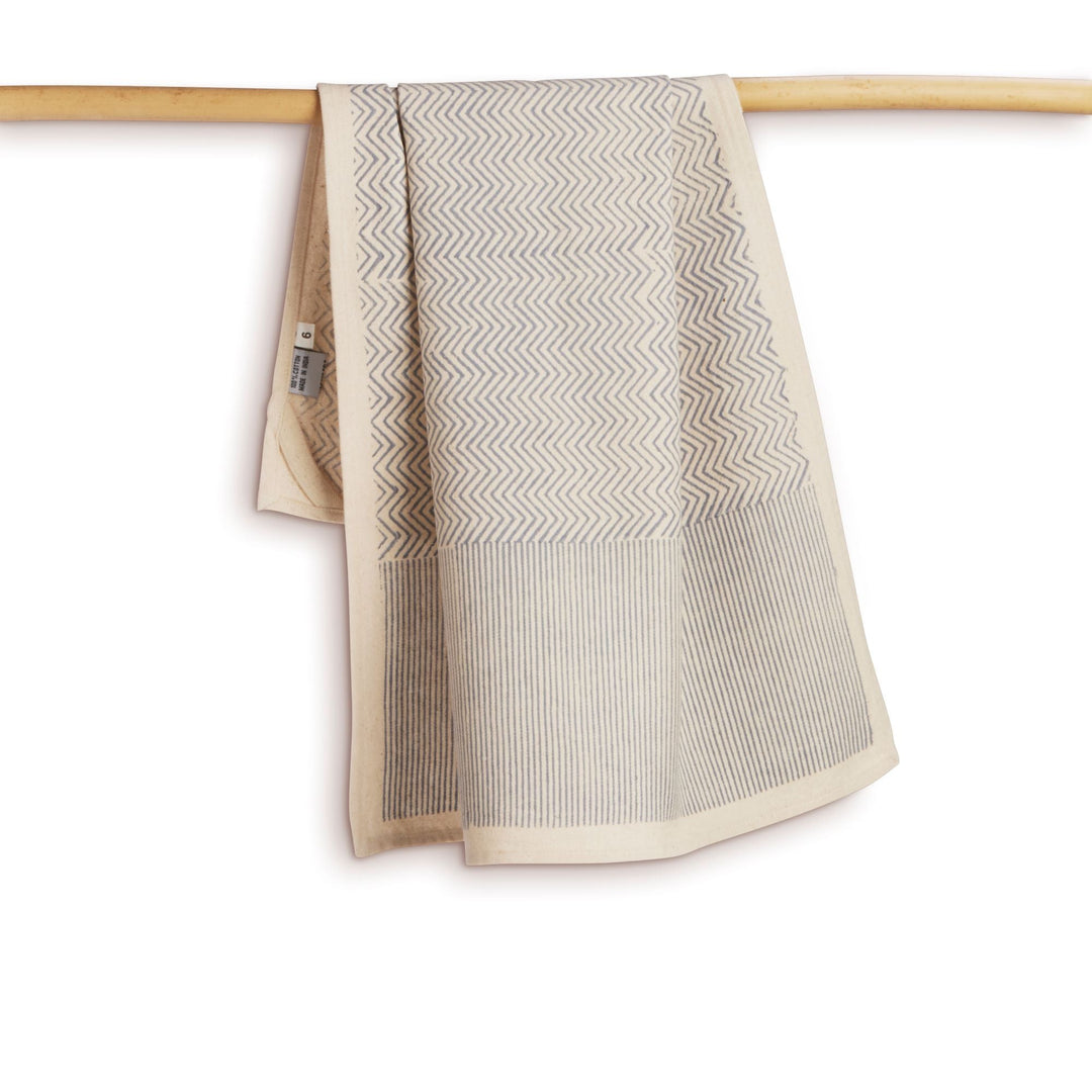 Fair Trade Hand Block Printed Kora Cotton Towels, 2 Ct.