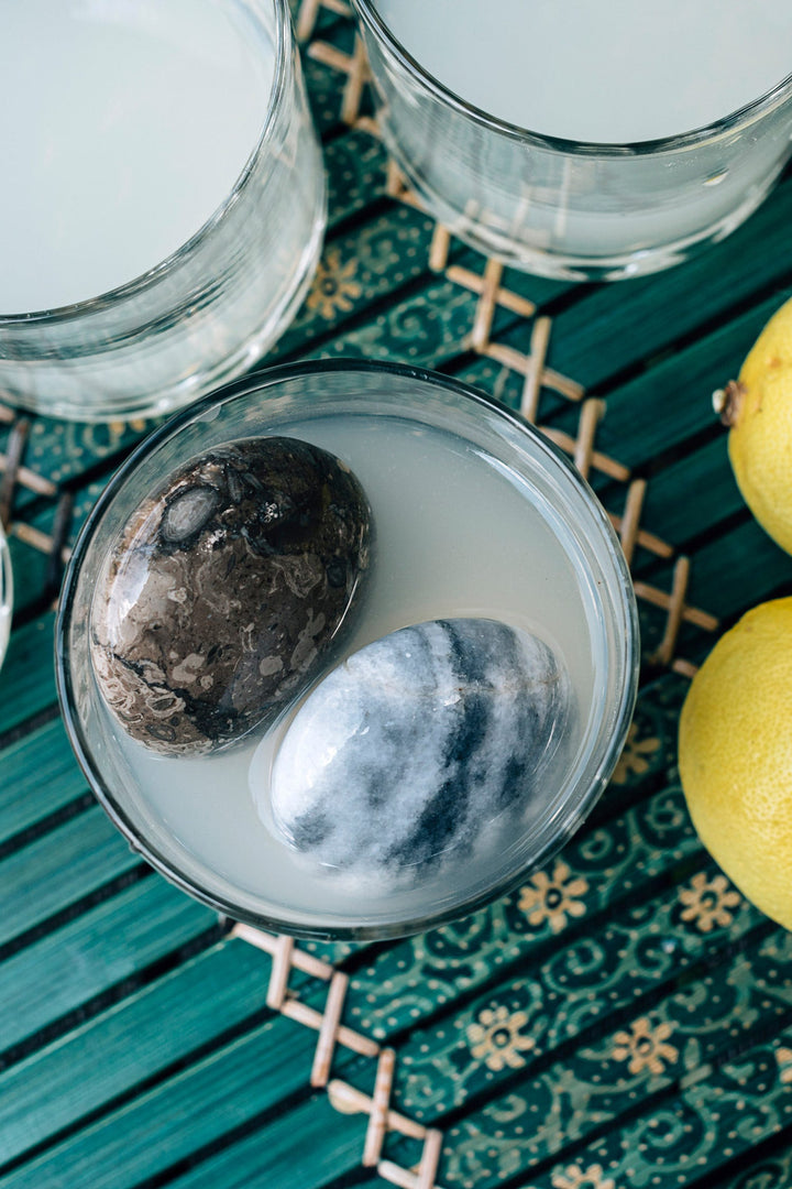 Handcrafted Natural Stone Beverage Chillers, 4 Ct.