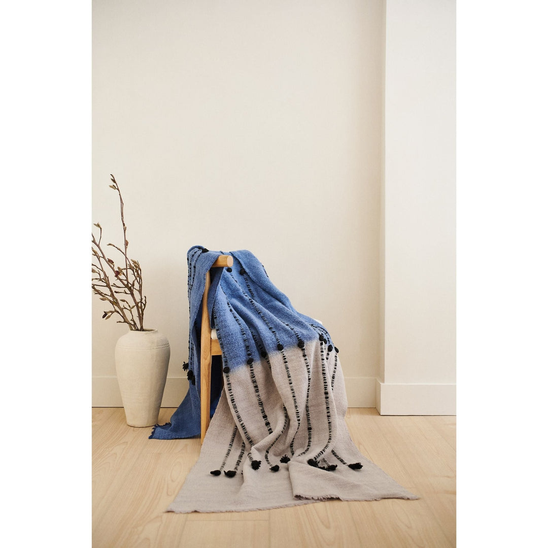 Handcrafted Merino Throw Blanket, 43" x 83"