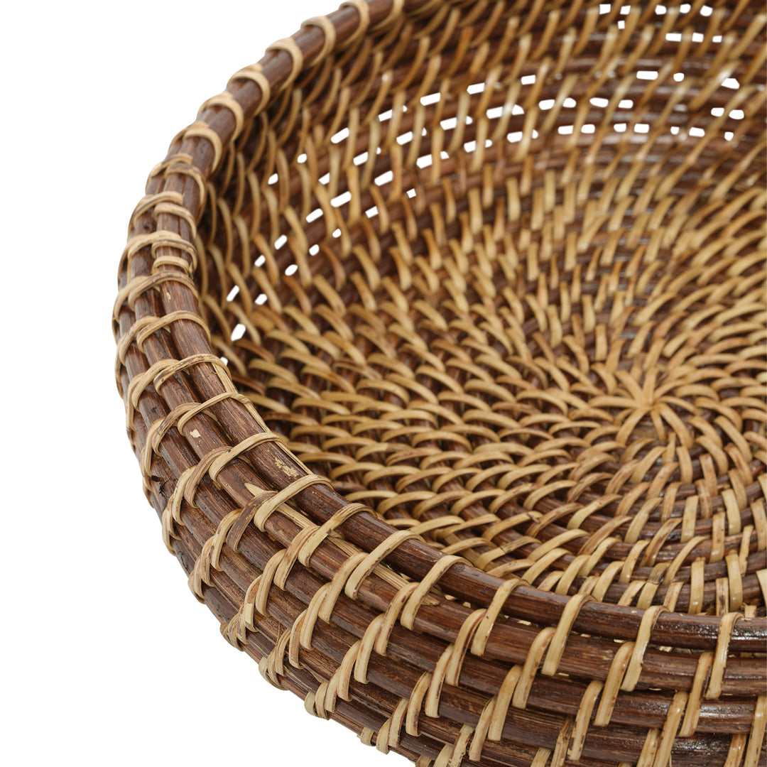 Handcrafted Rattan Fruit Basket &amp; Bowl, 10"