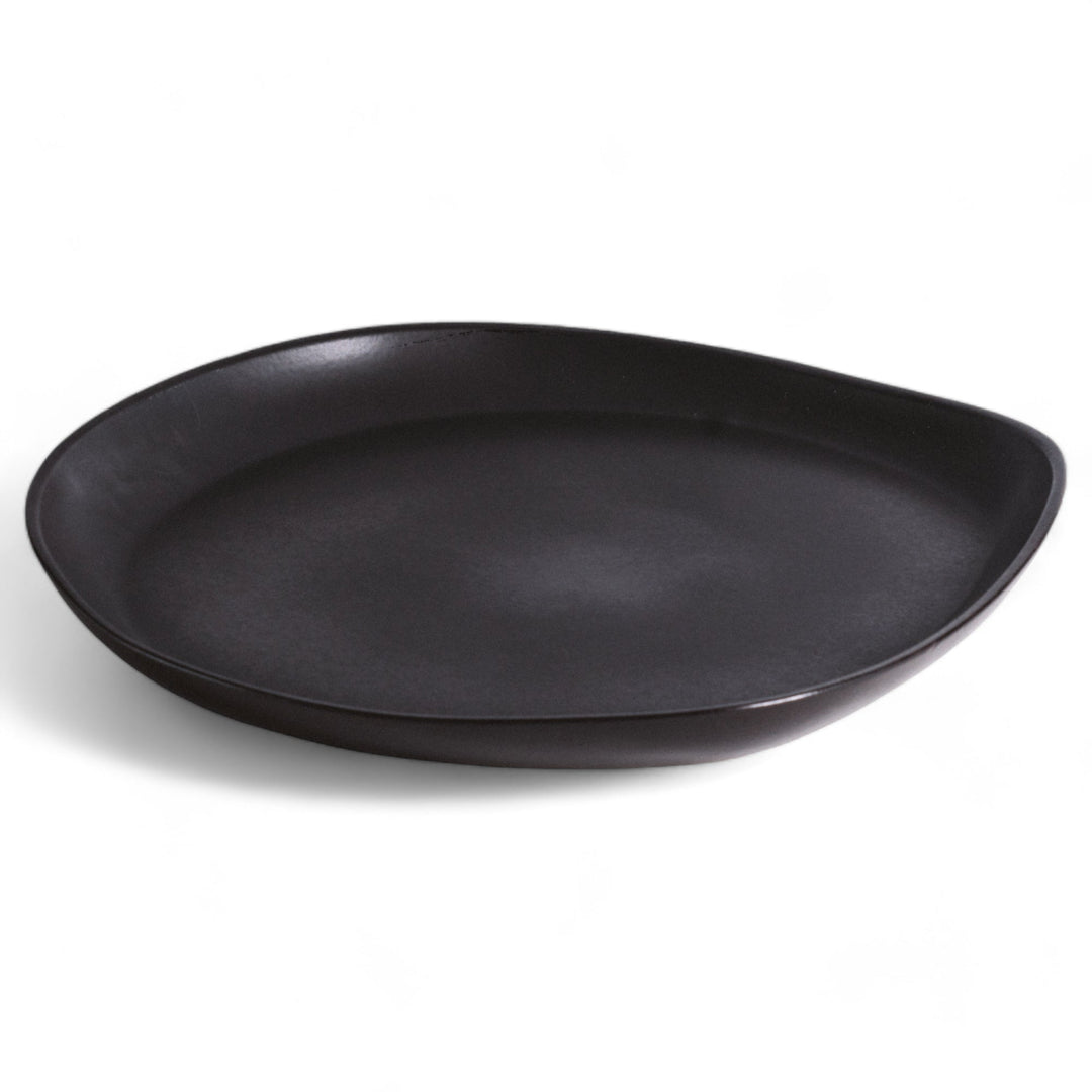 Handcrafted Stoneware Round Serving Platter, 16"