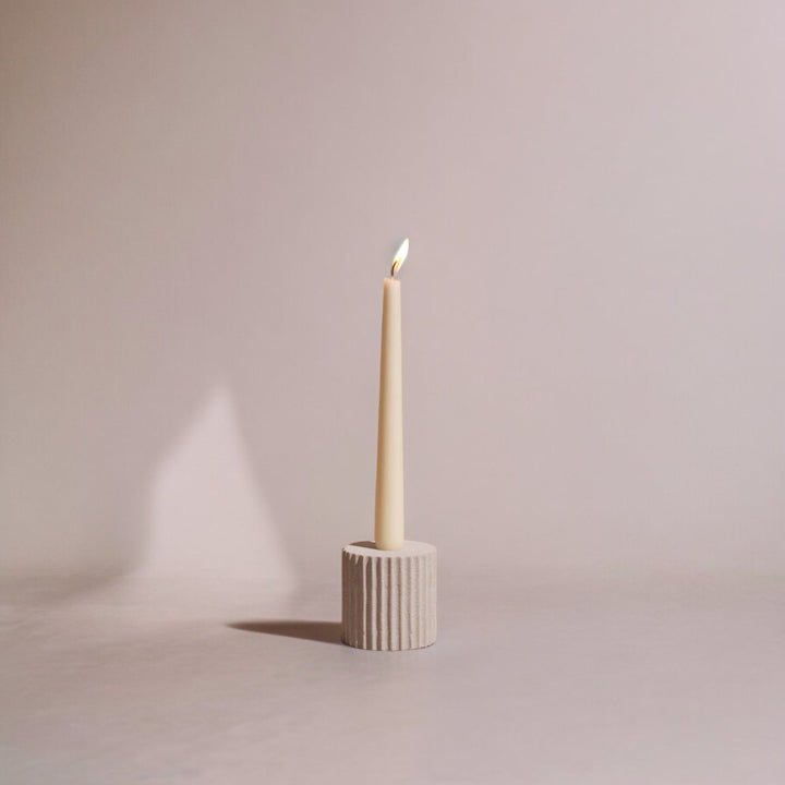 Handcrafted Sandstone Taper Candle Holder, 3"