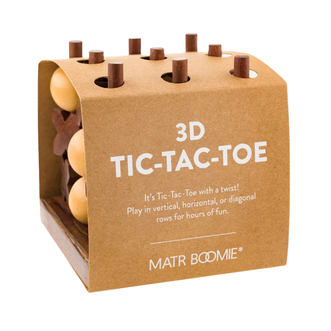 3D Rosewood Tic Tac Toe Game