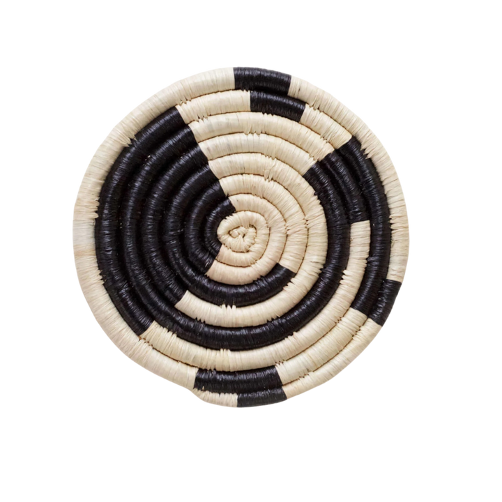 Handwoven Raffia Serveware Coasters, 4", 8 Ct.