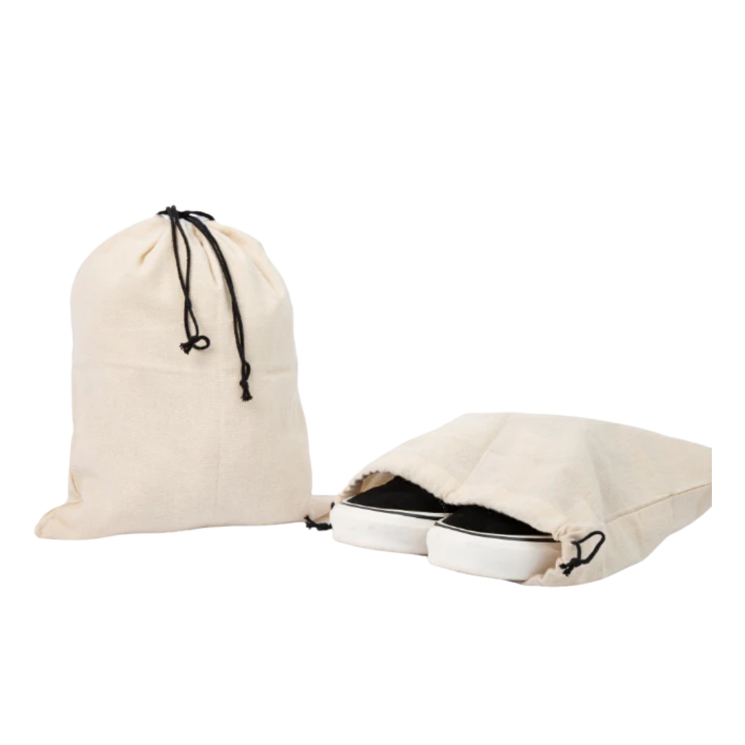 Organic Cotton Dust-Proof Drawstring Storage Bags, 3 Ct.