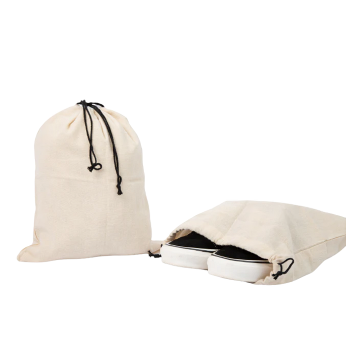 Organic Cotton Dust-Proof Drawstring Storage Bags, 3 Ct.
