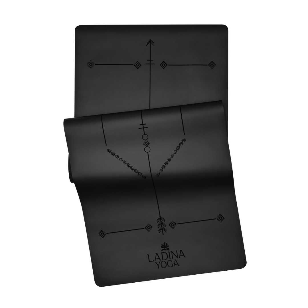 Fair Trade Natural Rubber Yoga Mat, Black 72"
