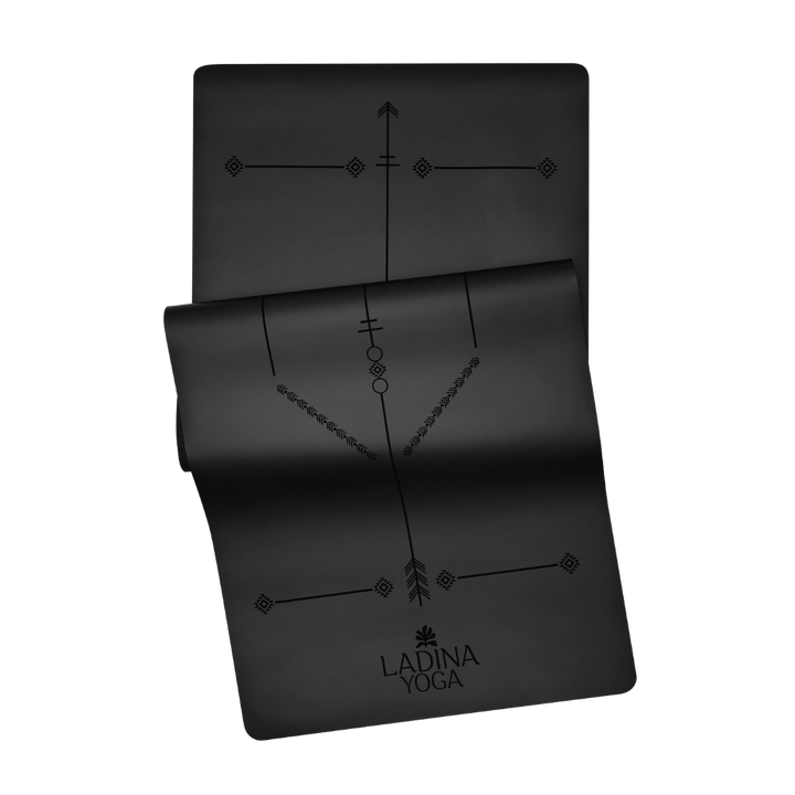 Fair Trade Natural Rubber Yoga Mat, Black 72"