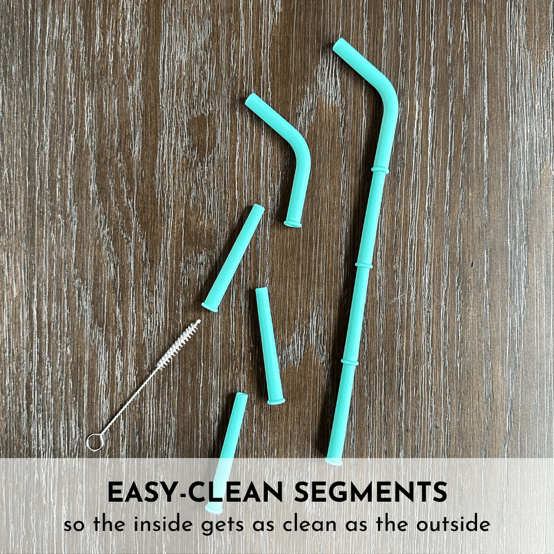 BPA-Free Silicone Adjustable Drinkware Straws, 8 Ct.