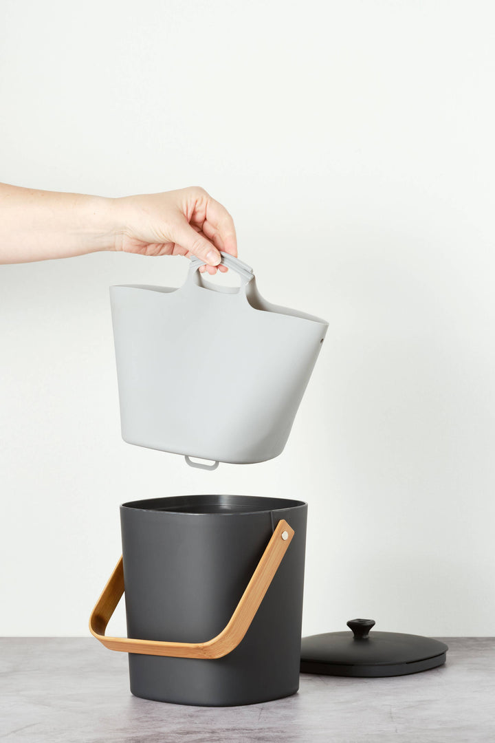 Compostable Bioplastic Kitchen Compost Bin, 7" x 8.75"