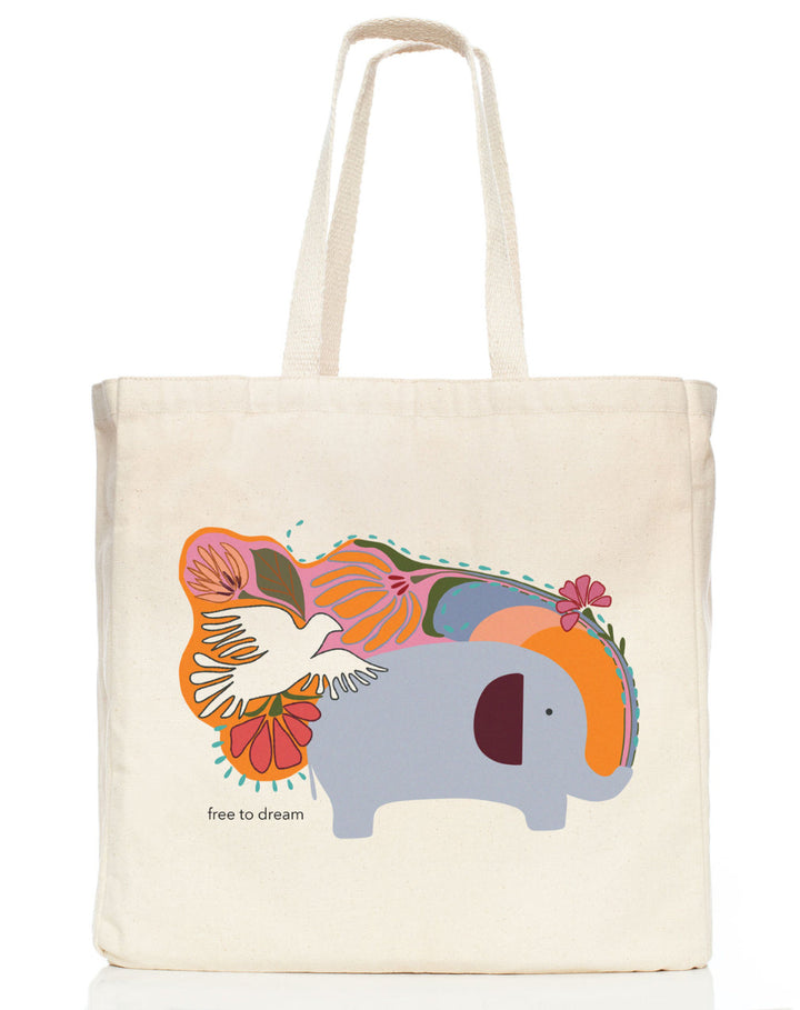 Organic Fair Trade Cotton Tote Bag, 16" x 16"