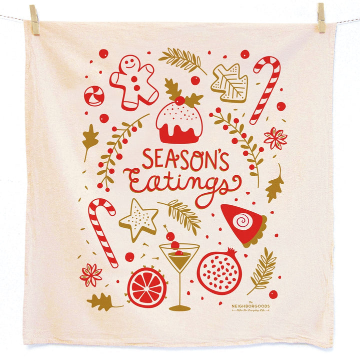 Organic Cotton Holiday Dish Towels, 24" x 26", 2 Ct.