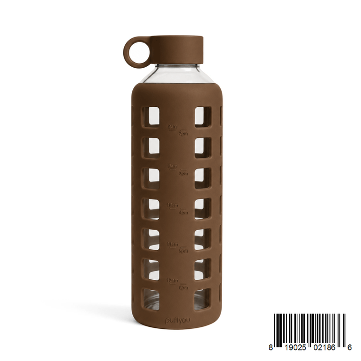 Wide-Mouth Glass Water Bottle
