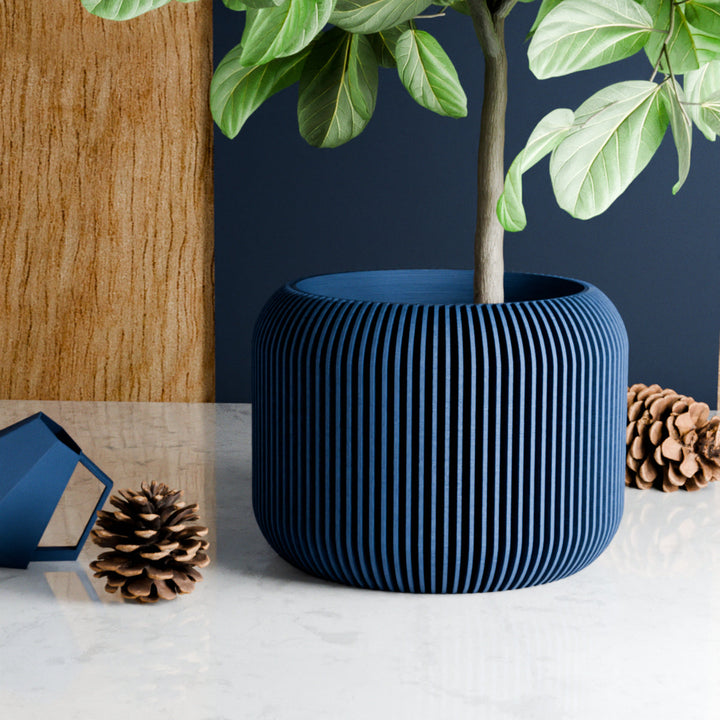 Plant-Based Ribbed Orbis Decor Planter, Multi-Size