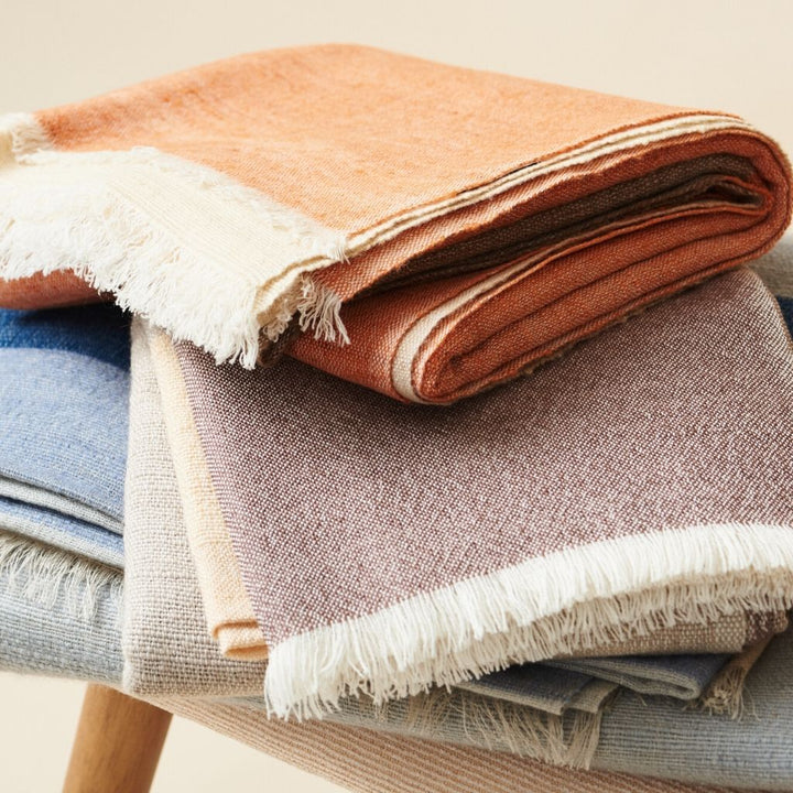 Handcrafted Merino Color Block Throw, 79" x 39"