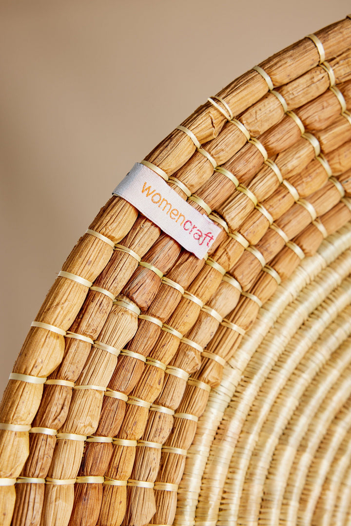 Upcycled Banana Bark Handwoven Wall Basket