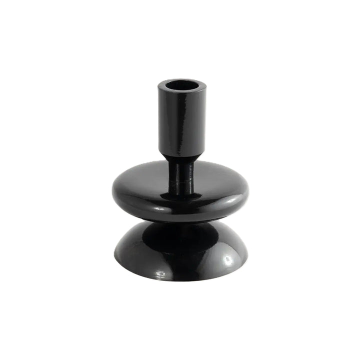 Matte Aluminum Candle Holder, Matte Black, 5"