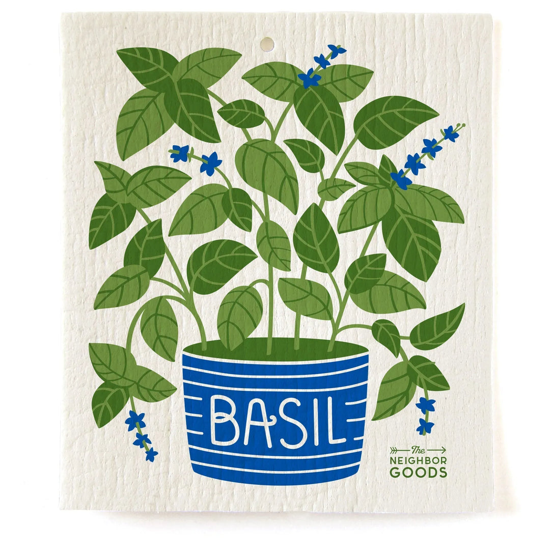Basil Dish Towel Sponge Cloth Set