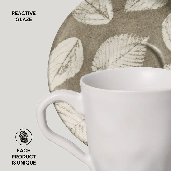 Non-Toxic Ceramic Cup &amp; Saucer Dinnerware Set, 6 Ct.