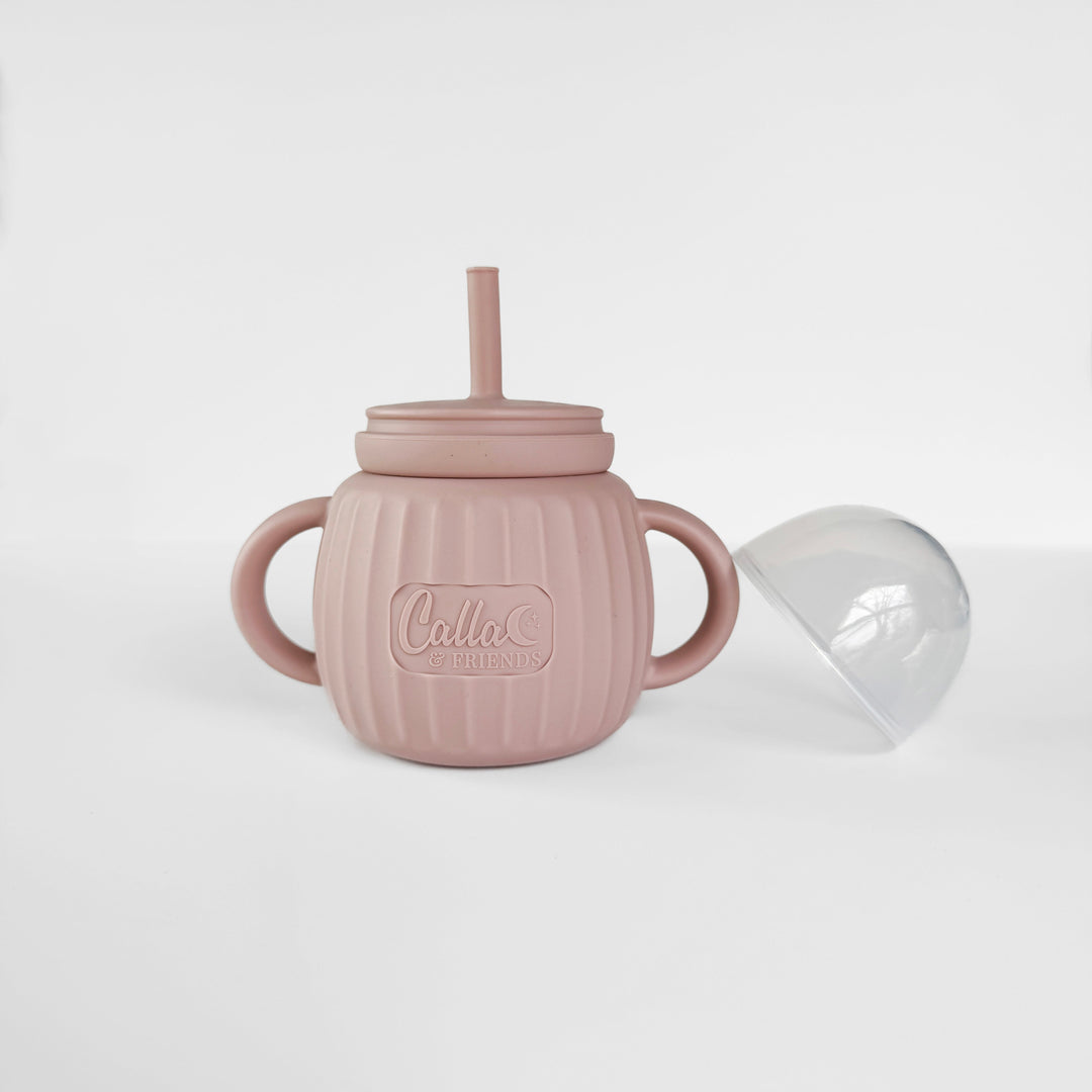 Non-Toxic Silicone Toddler Sippy Cup with Handles, 7 oz.