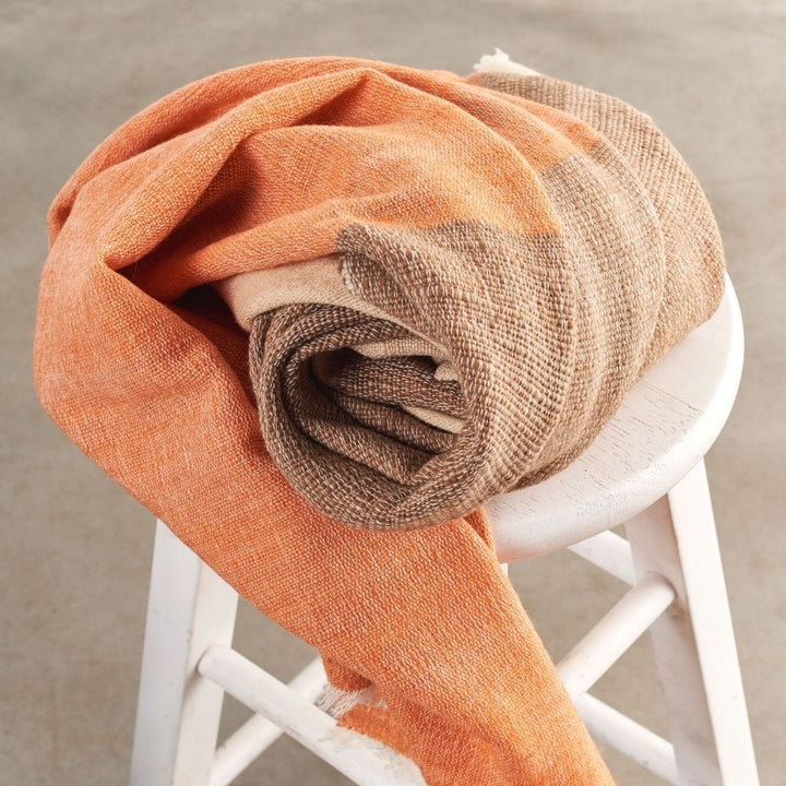 Handcrafted Merino Color Block Throw, 79" x 39"