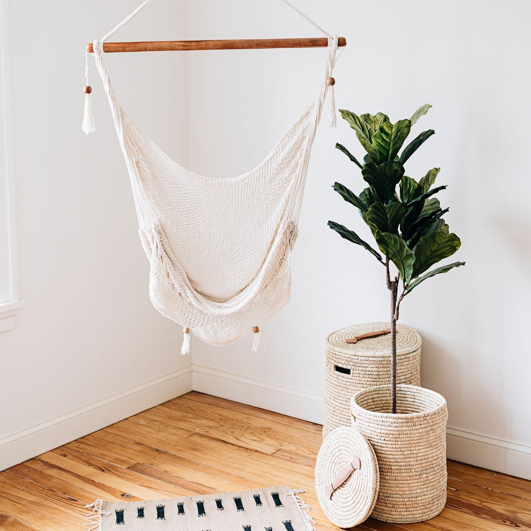 Handcrafted Natural Cotton Hammock Swing Chair