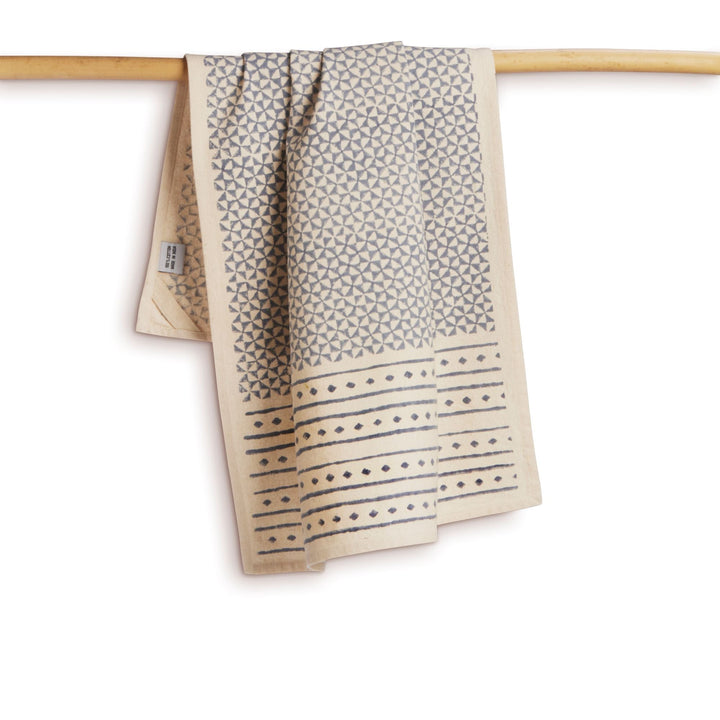 Fair Trade Hand Block Printed Kora Cotton Towels, 2 Ct.